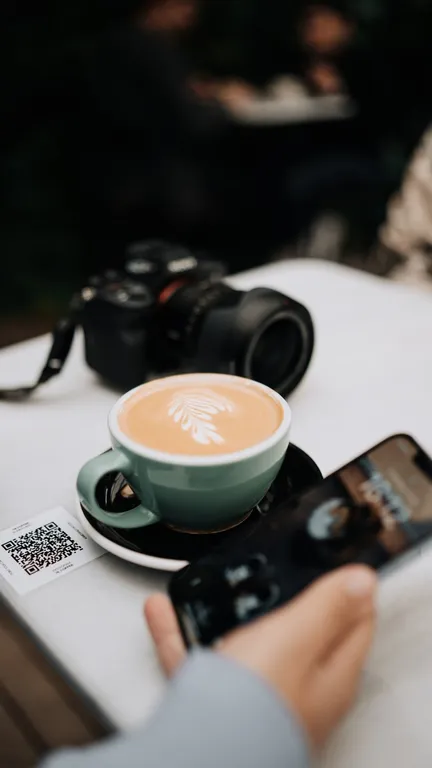 Digitale Speisekarte für ein Café