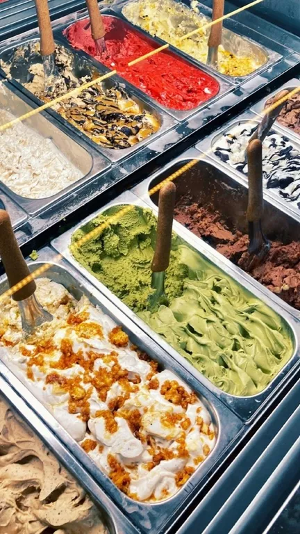 Digitale Speisekarte für eine Eisdiele